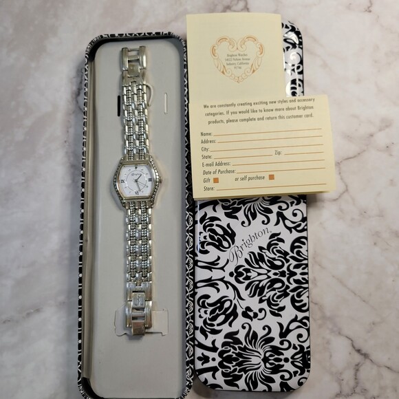 Brighton Berne silver plated watch Pebble Collection STYLE W10330 - Picture 4 of 13